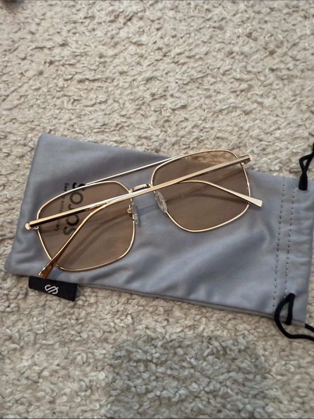 Gold Frame Brown Lens Aviator Sunglasses - Unbranded